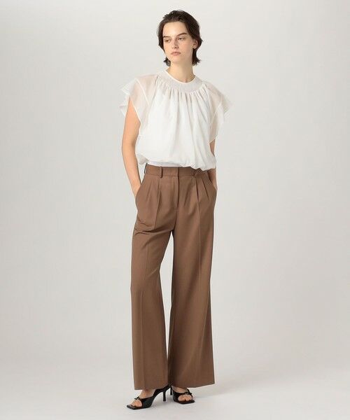 TOMORROWLAND / トゥモローランド シャツ・ブラウス | シアートリコット シャーリングネックブラウス | 詳細1