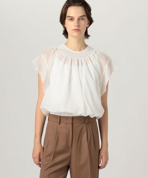 TOMORROWLAND / トゥモローランド シャツ・ブラウス | シアートリコット シャーリングネックブラウス | 詳細2