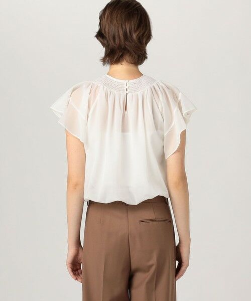 TOMORROWLAND / トゥモローランド シャツ・ブラウス | シアートリコット シャーリングネックブラウス | 詳細4
