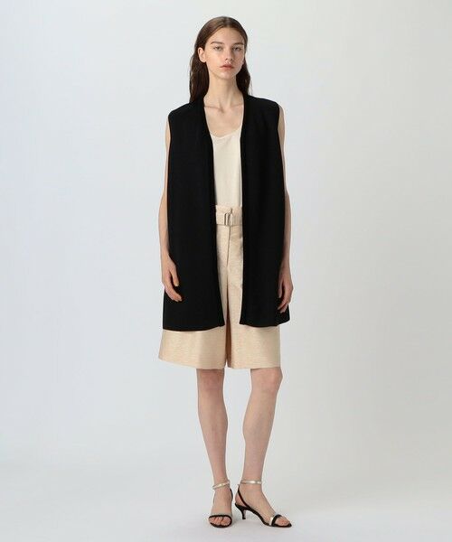 TOMORROWLAND / トゥモローランド ベスト | プレーンジャカード ロングジレ | 詳細1