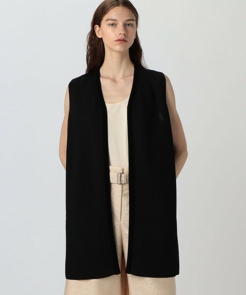 TOMORROWLAND / トゥモローランド ベスト | プレーンジャカード ロングジレ | 詳細2