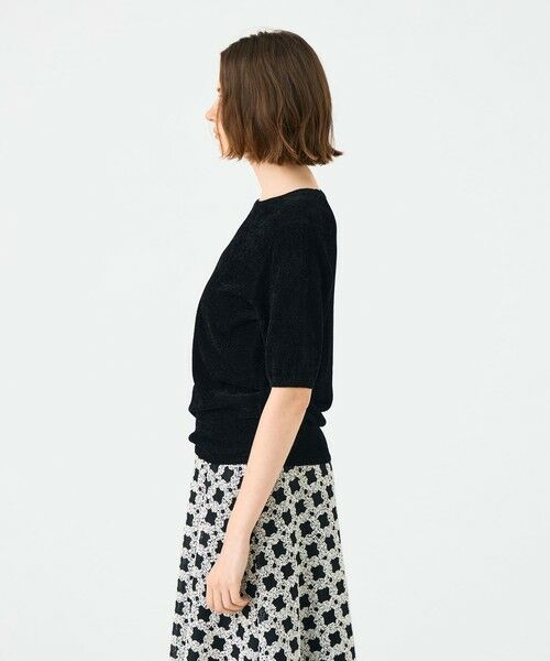 TOMORROWLAND / トゥモローランド ニット・セーター | ストレッチベルベット ハーフスリーブプルオーバー | 詳細3