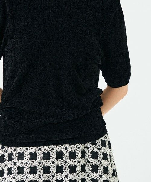 TOMORROWLAND / トゥモローランド ニット・セーター | ストレッチベルベット ハーフスリーブプルオーバー | 詳細7