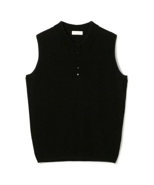 TOMORROWLAND/トゥモローランド ストレッチベルベット ノースリーブプルオーバー 19 ブラック S(9号)