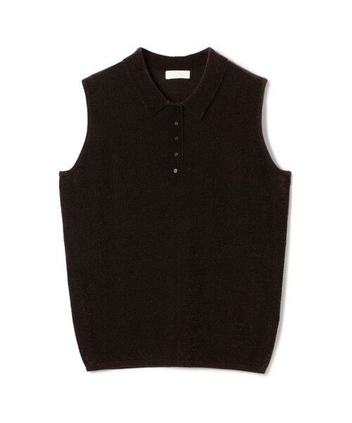 TOMORROWLAND/トゥモローランド ストレッチベルベット ノースリーブプルオーバー 49 ダークブラウン S(9号)
