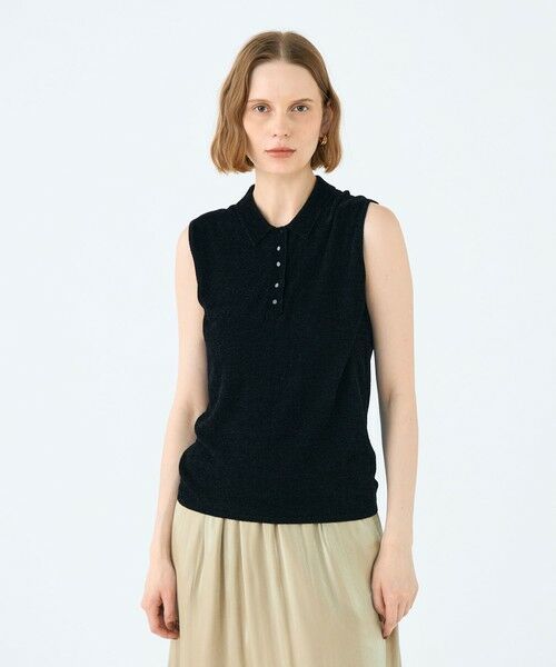 TOMORROWLAND / トゥモローランド ニット・セーター | ストレッチベルベット ノースリーブプルオーバー | 詳細2