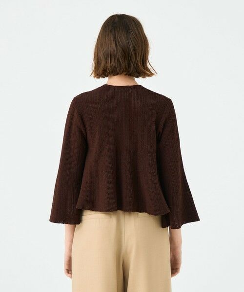 TOMORROWLAND / トゥモローランド カーディガン・ボレロ | ブークレーミラノリブボーダー フレアカーディガン | 詳細4