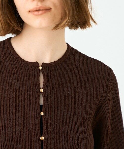 TOMORROWLAND / トゥモローランド カーディガン・ボレロ | ブークレーミラノリブボーダー フレアカーディガン | 詳細5