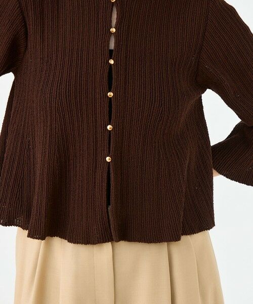 TOMORROWLAND / トゥモローランド カーディガン・ボレロ | ブークレーミラノリブボーダー フレアカーディガン | 詳細7