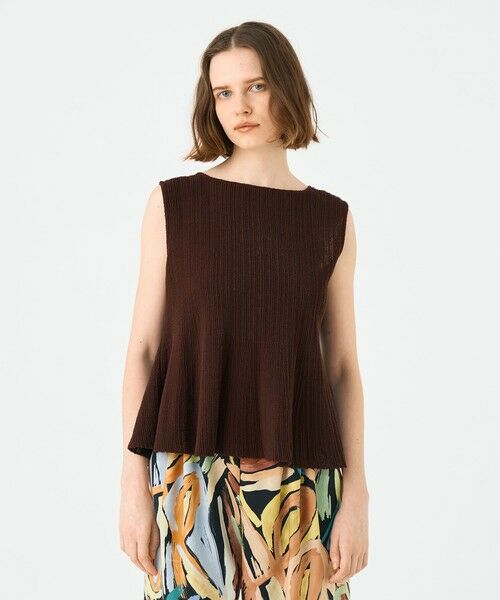 TOMORROWLAND / トゥモローランド ニット・セーター | ブークレーミラノリブボーダー ノースリーブプルオーバー | 詳細2