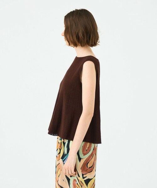 TOMORROWLAND / トゥモローランド ニット・セーター | ブークレーミラノリブボーダー ノースリーブプルオーバー | 詳細3