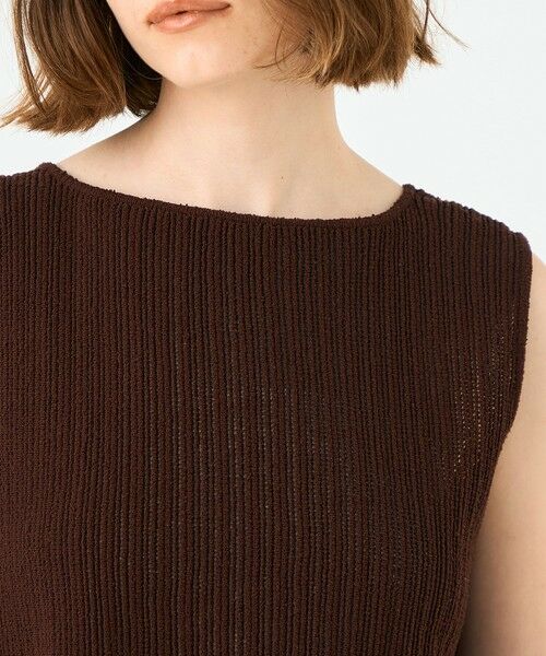 TOMORROWLAND / トゥモローランド ニット・セーター | ブークレーミラノリブボーダー ノースリーブプルオーバー | 詳細5