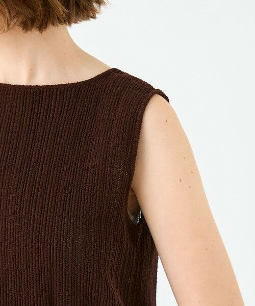 TOMORROWLAND / トゥモローランド ニット・セーター | ブークレーミラノリブボーダー ノースリーブプルオーバー | 詳細7