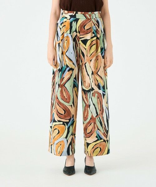 TOMORROWLAND / トゥモローランド その他パンツ | ハンドペイントプリント タックセミワイドパンツ | 詳細2