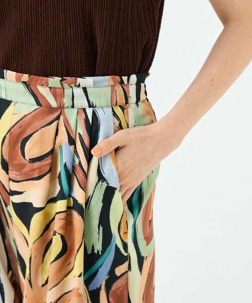 TOMORROWLAND / トゥモローランド その他パンツ | ハンドペイントプリント タックセミワイドパンツ | 詳細7