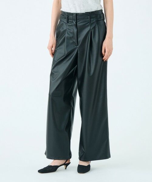 TOMORROWLAND / トゥモローランド その他パンツ | レザーライククロス サイドタブパンツ | 詳細2