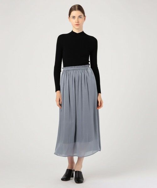 TOMORROWLAND / トゥモローランド ロング・マキシ丈スカート | スパークルサテン ギャザースカート | 詳細1