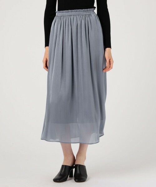 TOMORROWLAND / トゥモローランド ロング・マキシ丈スカート | スパークルサテン ギャザースカート | 詳細2