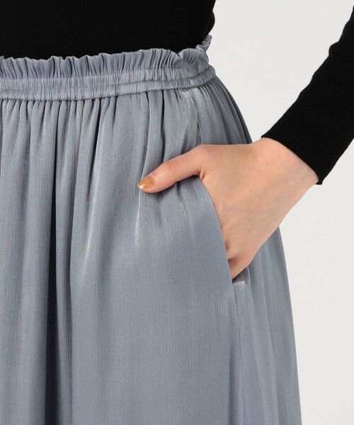 TOMORROWLAND / トゥモローランド ロング・マキシ丈スカート | スパークルサテン ギャザースカート | 詳細7