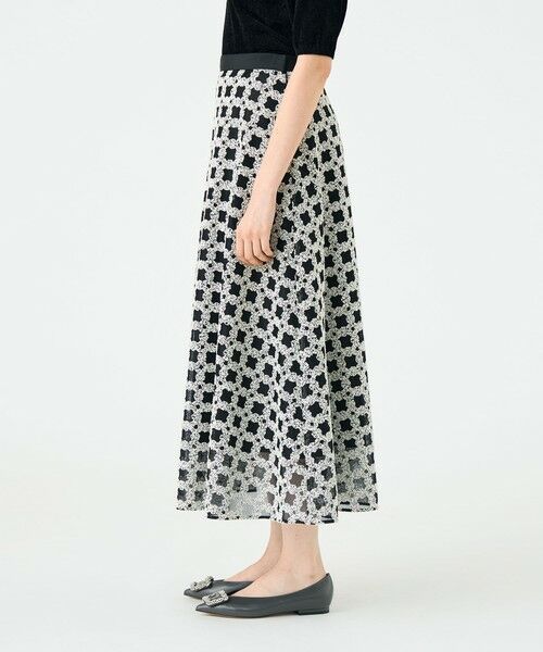 TOMORROWLAND / トゥモローランド ミニ・ひざ丈スカート | フラッフィーヤーンエンブロイダリー フレアスカート | 詳細3