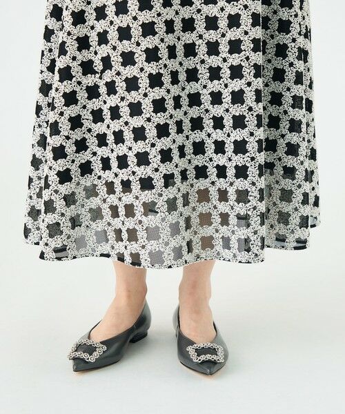 TOMORROWLAND / トゥモローランド ミニ・ひざ丈スカート | フラッフィーヤーンエンブロイダリー フレアスカート | 詳細8