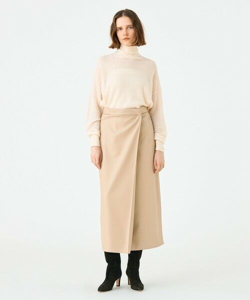 TOMORROWLAND / トゥモローランド ロング・マキシ丈スカート | レザーライククロス ラップマキシスカート | 詳細11