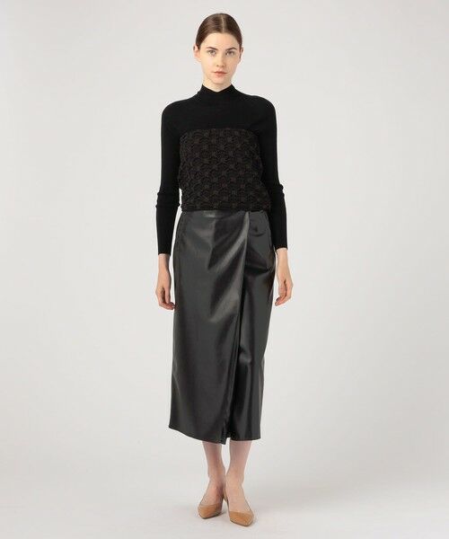 TOMORROWLAND / トゥモローランド ロング・マキシ丈スカート | レザーライククロス ラップマキシスカート | 詳細2