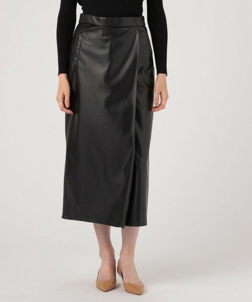 TOMORROWLAND / トゥモローランド ロング・マキシ丈スカート | レザーライククロス ラップマキシスカート | 詳細3