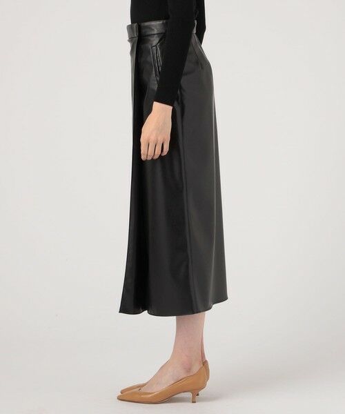 TOMORROWLAND / トゥモローランド ロング・マキシ丈スカート | レザーライククロス ラップマキシスカート | 詳細4