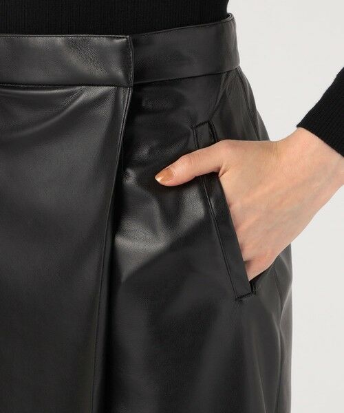 TOMORROWLAND / トゥモローランド ロング・マキシ丈スカート | レザーライククロス ラップマキシスカート | 詳細8