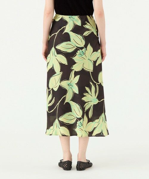 MaxMara フラワープリント ロングスカート セール】 コートペイントフラワープリント ギャザーロング