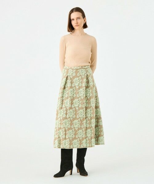 TOMORROWLAND / トゥモローランド ミニ・ひざ丈スカート | Yasmin タックフレアスカート | 詳細2