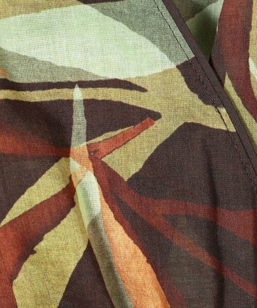 TOMORROWLAND / トゥモローランド ロング・マキシ丈ワンピース | スタックリーフプリント カシュクールライクワンピース | 詳細8