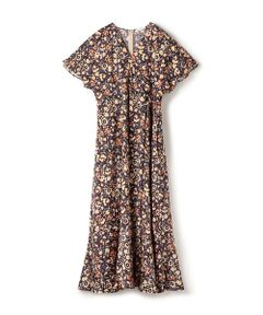 フィールドフラワープリント カシュクールワンピース （ミニ丈