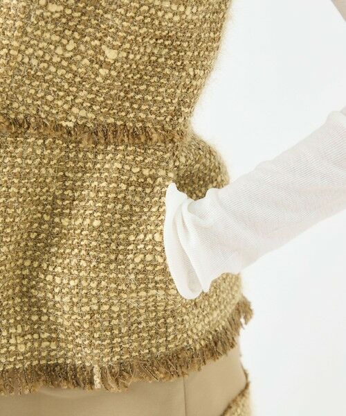 TOMORROWLAND / トゥモローランド ベスト | ブロッキングツイード ミドルジレ | 詳細8