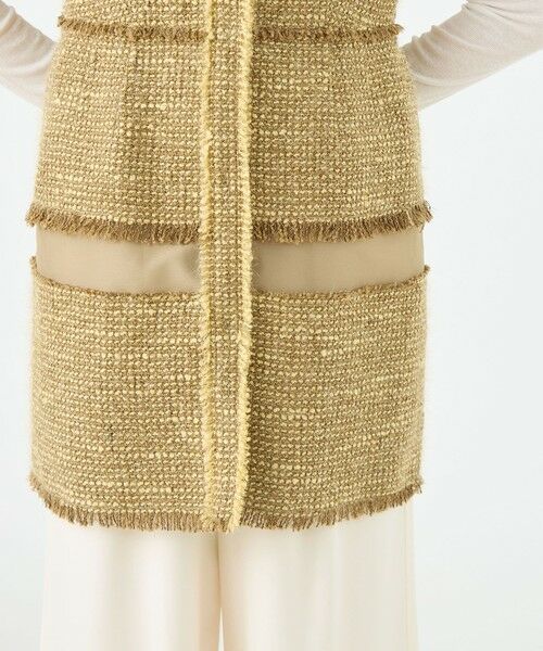 TOMORROWLAND / トゥモローランド ベスト | ブロッキングツイード ミドルジレ | 詳細9