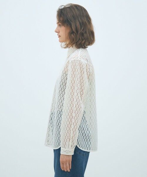 TOMORROWLAND / トゥモローランド シャツ・ブラウス（半袖以外） | フロッキーレース レギュラーカラーシャツ | 詳細3