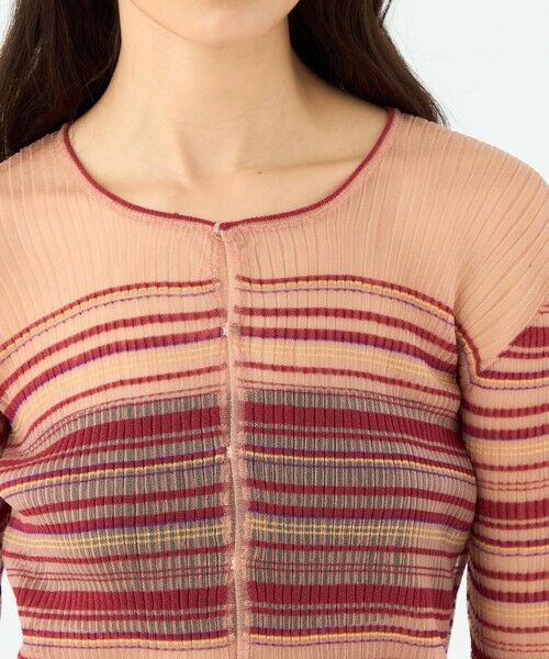 TOMORROWLAND / トゥモローランド カーディガン・ボレロ | シアーボーダー クルーネックカーディガン | 詳細5