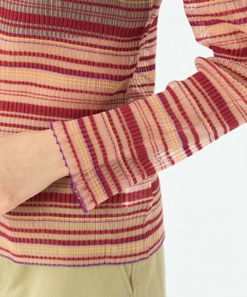 TOMORROWLAND / トゥモローランド カーディガン・ボレロ | シアーボーダー クルーネックカーディガン | 詳細6