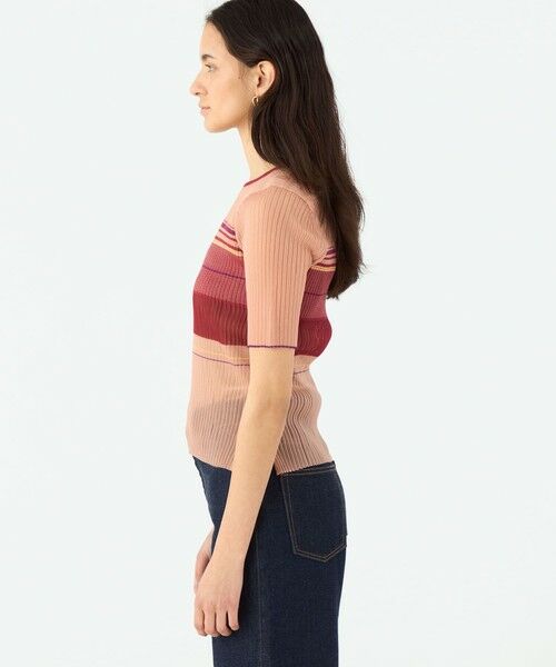 TOMORROWLAND / トゥモローランド ニット・セーター | シアーボーダー ハーフスリーブプルオーバー | 詳細3