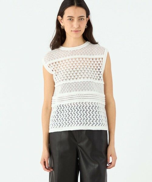 TOMORROWLAND / トゥモローランド ニット・セーター | レーシーギマ スリーブレスプルオーバー | 詳細2