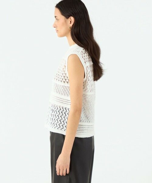 TOMORROWLAND / トゥモローランド ニット・セーター | レーシーギマ スリーブレスプルオーバー | 詳細3
