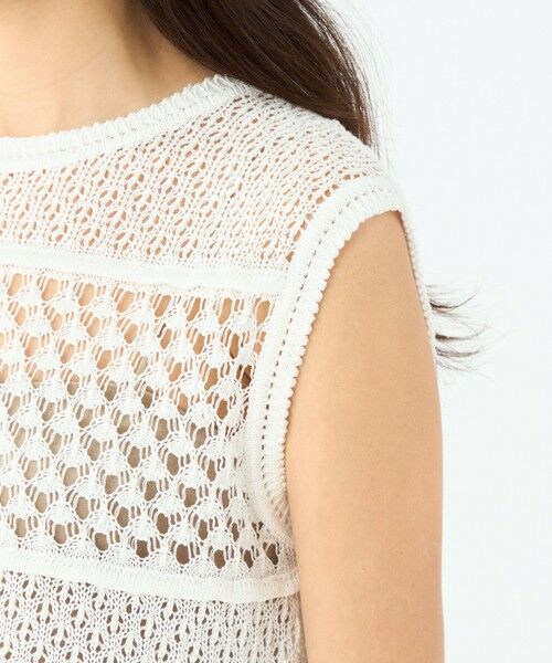 TOMORROWLAND / トゥモローランド ニット・セーター | レーシーギマ スリーブレスプルオーバー | 詳細7
