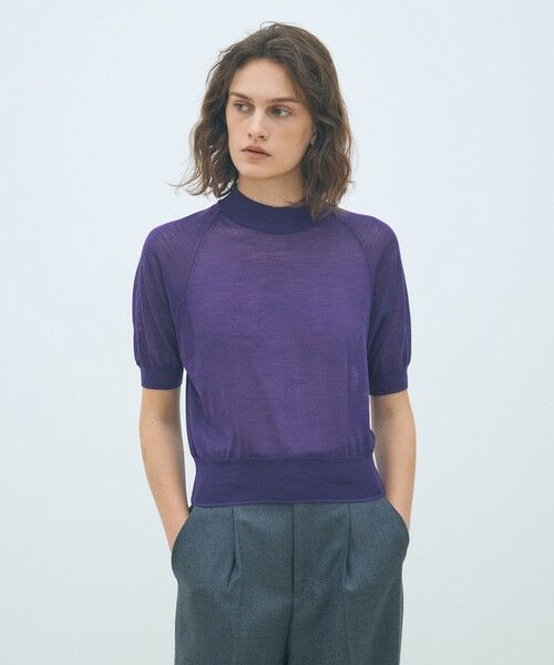 TOMORROWLAND / トゥモローランド ニット・セーター | シアーウールブレンド ハーフスリーブプルオーバー | 詳細2