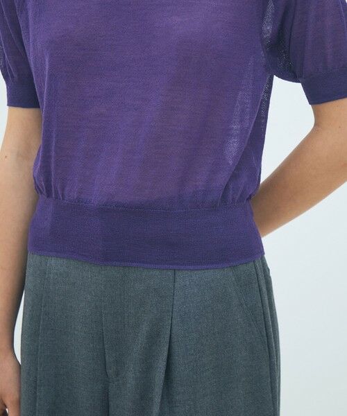 TOMORROWLAND / トゥモローランド ニット・セーター | シアーウールブレンド ハーフスリーブプルオーバー | 詳細7