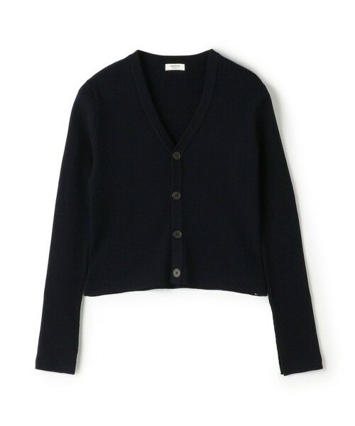TOMORROWLAND / トゥモローランド カーディガン・ボレロ | コットンリブ Vネックカーディガン(69 ネイビー)