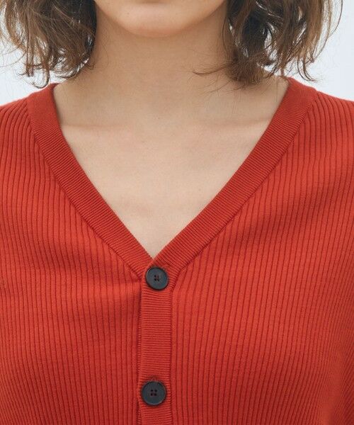 TOMORROWLAND / トゥモローランド カーディガン・ボレロ | コットンリブ Vネックカーディガン | 詳細5