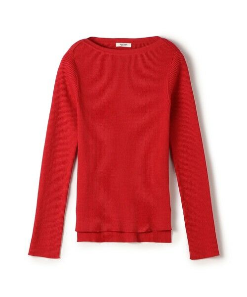 TOMORROWLAND / トゥモローランド ニット・セーター | コットンリブ ボートネックプルオーバー(35 レッド)