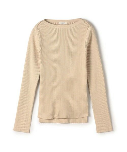 TOMORROWLAND / トゥモローランド ニット・セーター | コットンリブ ボートネックプルオーバー(41 ライトベージュ)