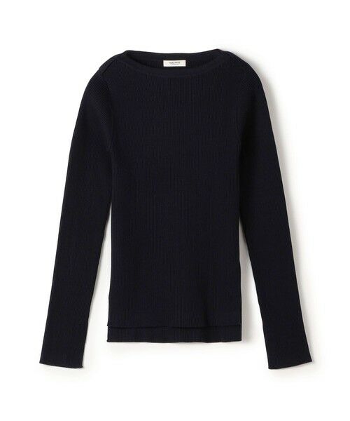 TOMORROWLAND/トゥモローランド コットンリブ ボートネックプルオーバー 69 ネイビー S(9号)